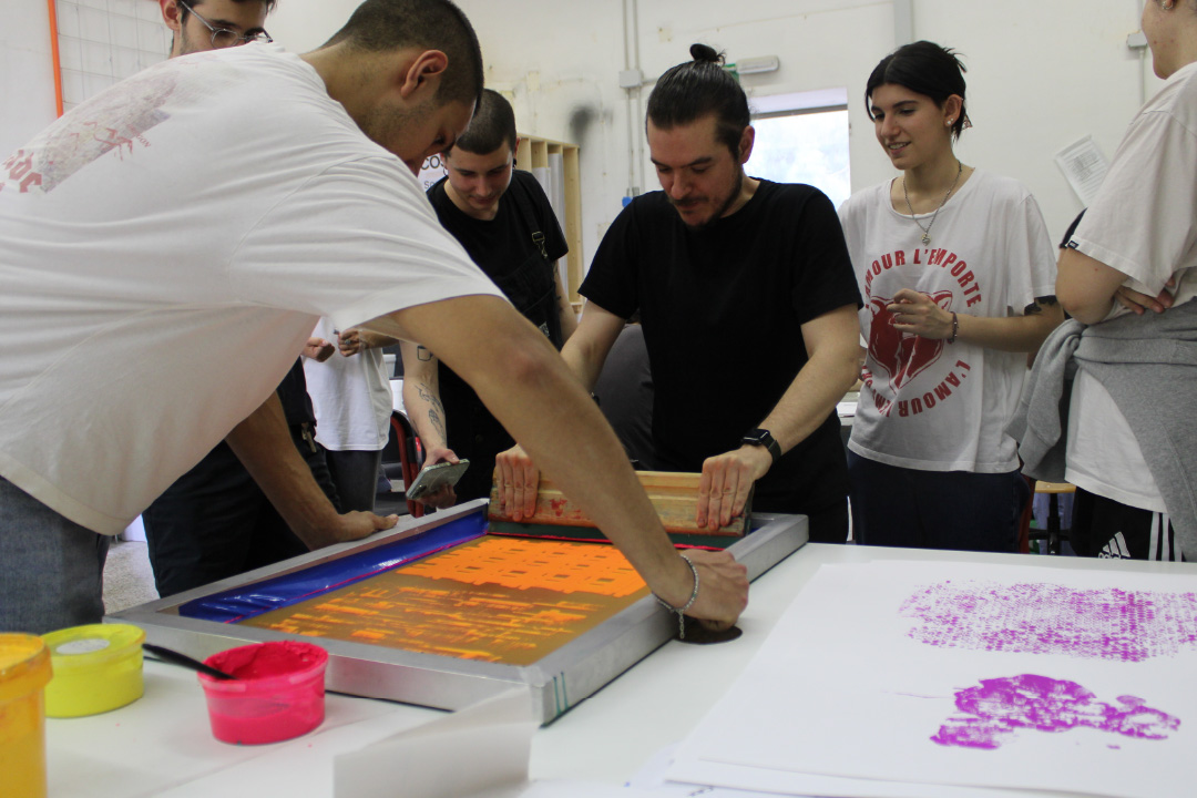 Workshop di serigrafia editoriale.